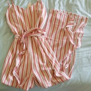Vintage Style Striped Jumpsuit